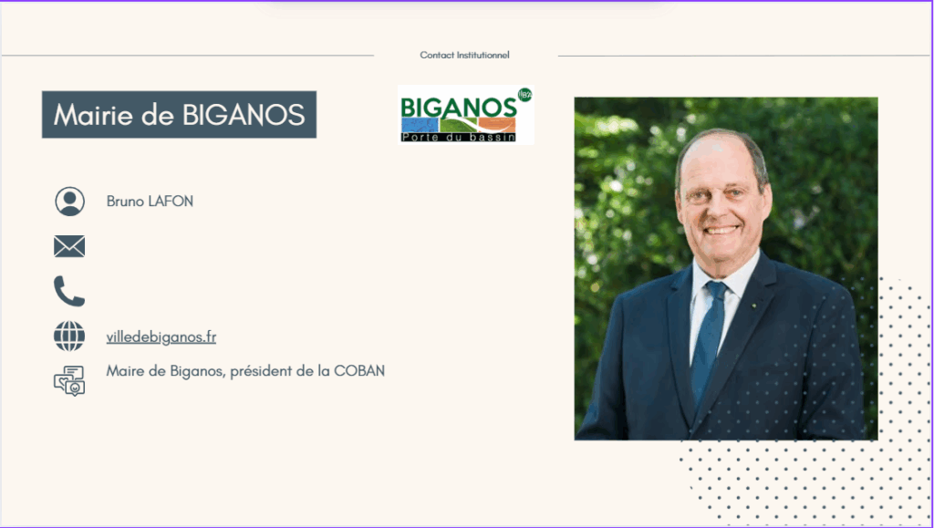 Fiche de Bruno Lafon, maire de Biganos