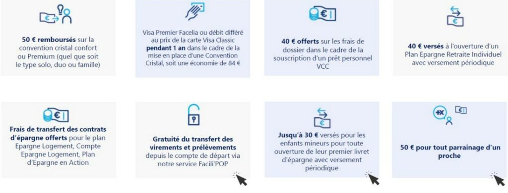 Avantages offerts par notre partenaire Banque Populaire